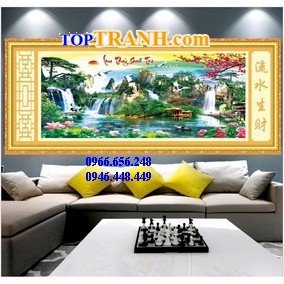 Tranh thêu kín non nước hữu tình